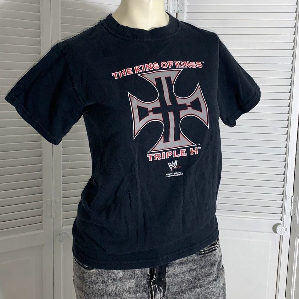 VTG WWE Triple H "THE KING OF KINGS" Steve & Barrys Youth Sz S T-Shirt HHH